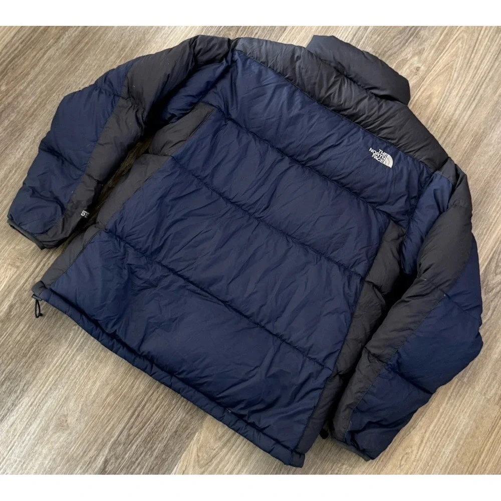 The‎ NORTH FACE Retro Nupste 550 Down Hooded Puffer Jacket Large Summit Blue